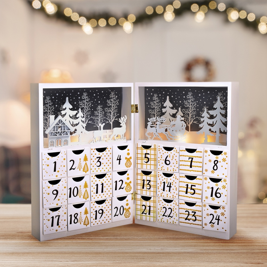 Calendario dell'Avvento a LED LED/2xAAA