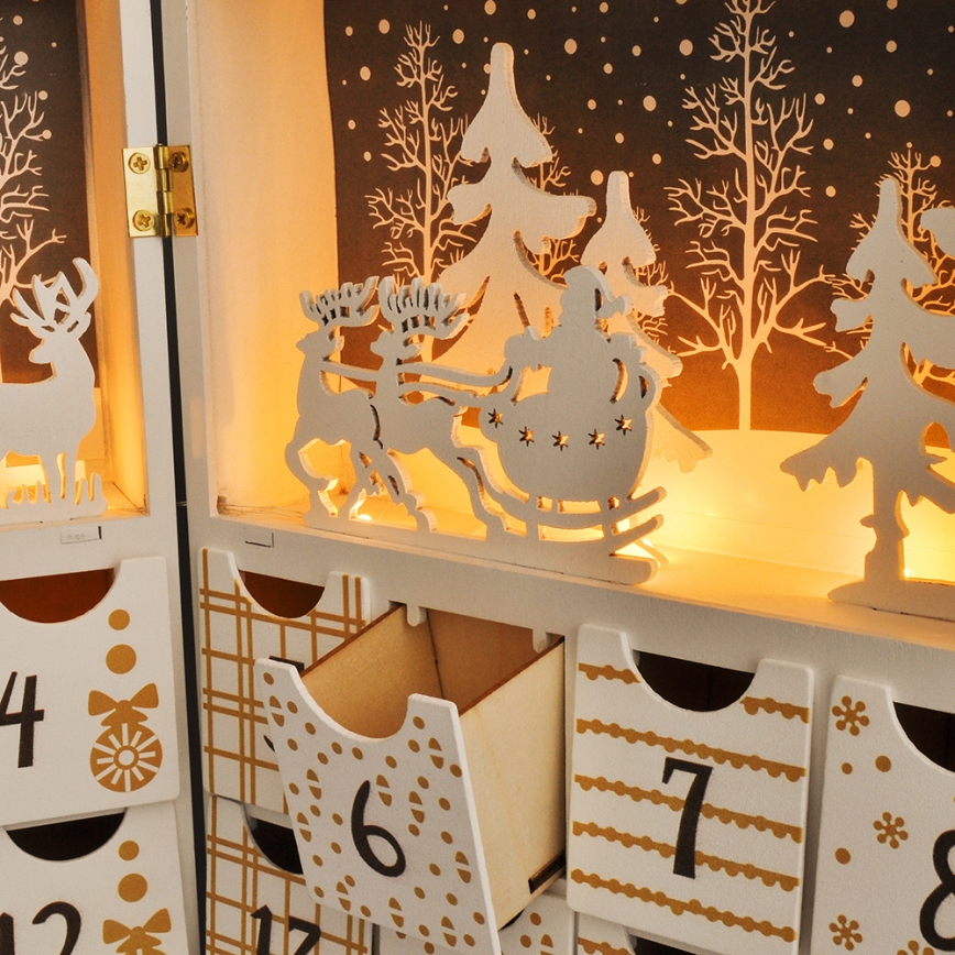 Calendario dell'Avvento a LED LED/2xAAA