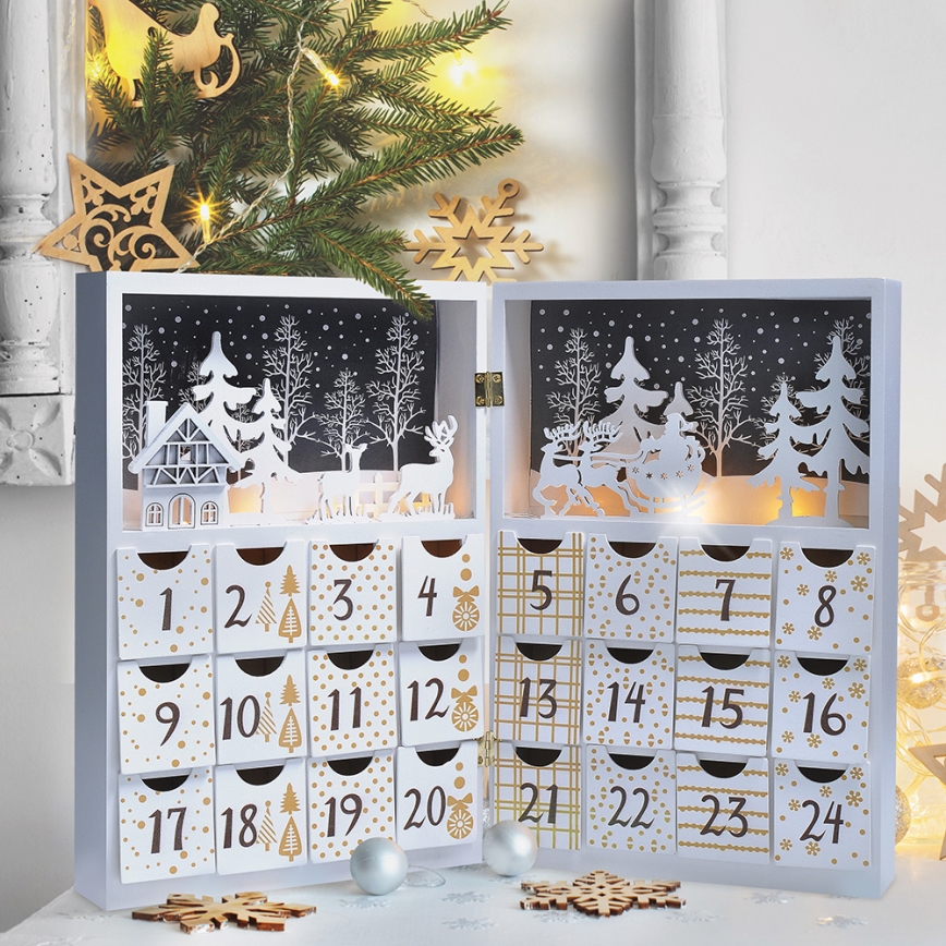 Calendario dell'Avvento a LED LED/2xAAA
