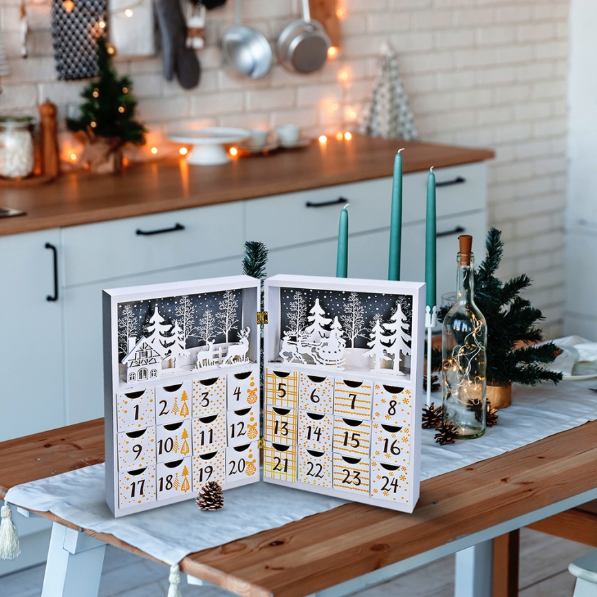 Calendario dell'Avvento a LED LED/2xAAA