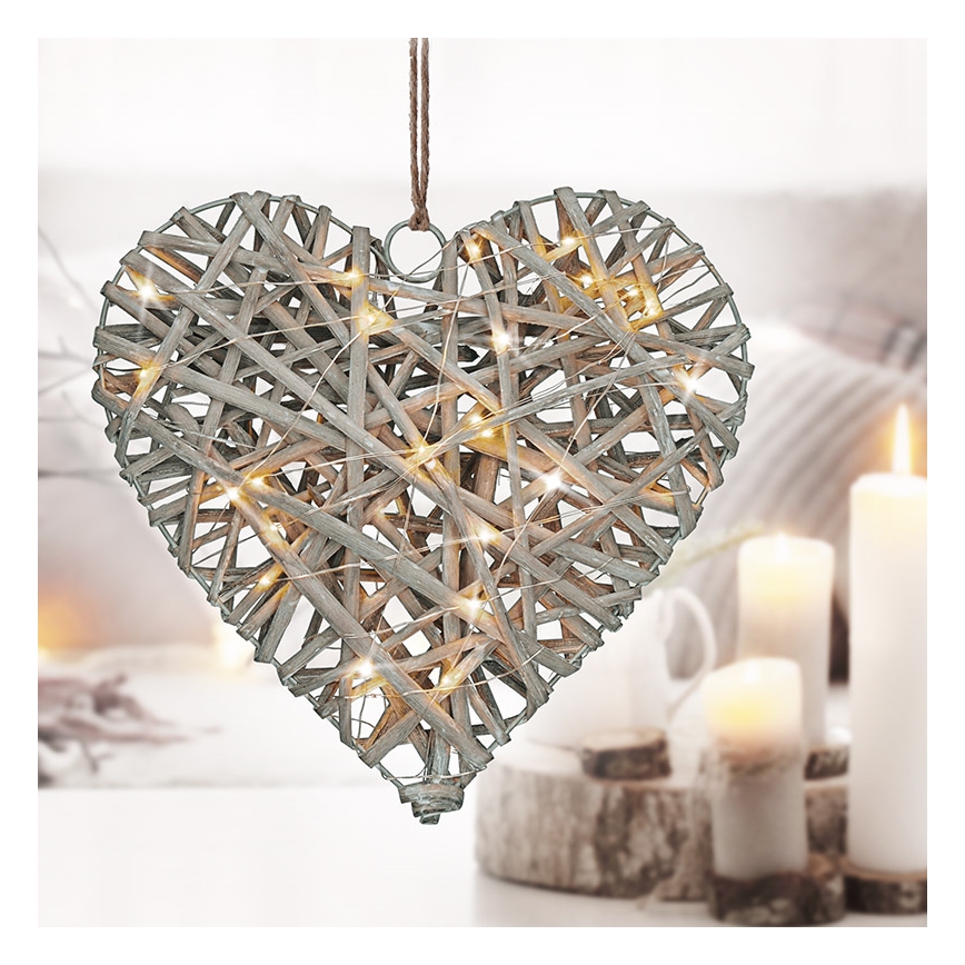 Décoration de Noël LED/2xAA rotin