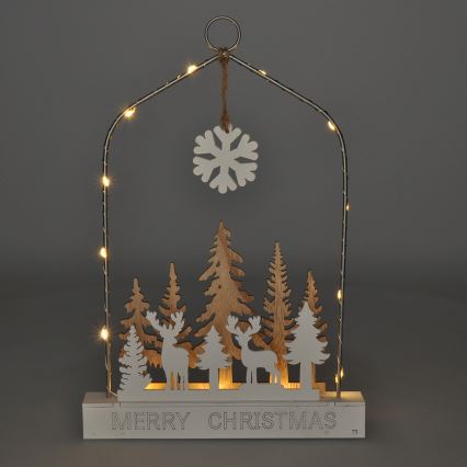 Decorazione natalizia LED LED/2xAA foresta con cervi