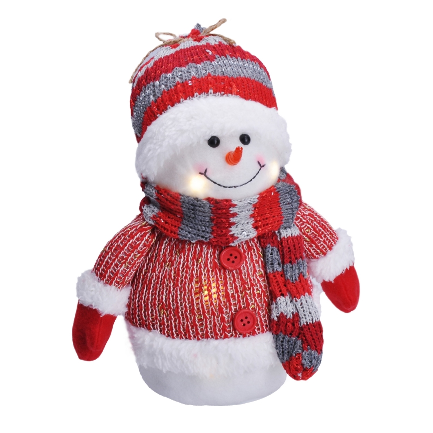 Decorazione natalizia LED LED/3xAA pupazzo di neve