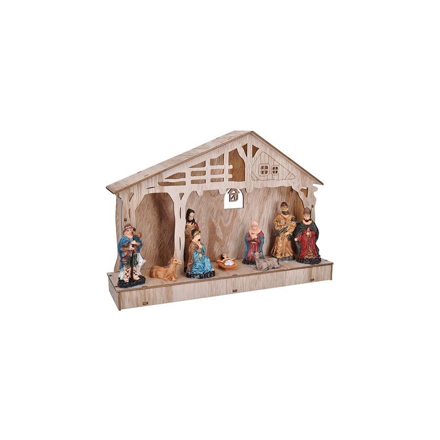 LED-Weihnachtsdekoration LED/2xAA Krippe