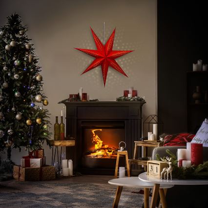 Decorazione natalizia a LED a forma di stella, 60 cm, 2xAA