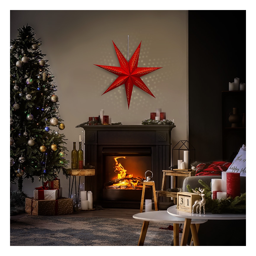 Decorazione natalizia a LED a forma di stella, 60 cm, 2xAA