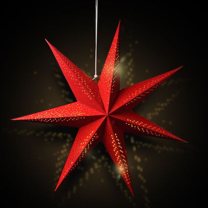 Decorazione natalizia a LED a forma di stella, 60 cm, 2xAA