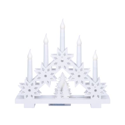Candelabro natalizio a LED 5xLED/2xAA bianco caldo