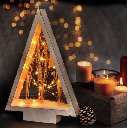 Decorazione natalizia LED LED/2xAA fiori invernali coperti di neve