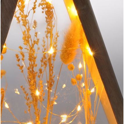 Decorazione natalizia LED LED/2xAA fiori invernali coperti di neve