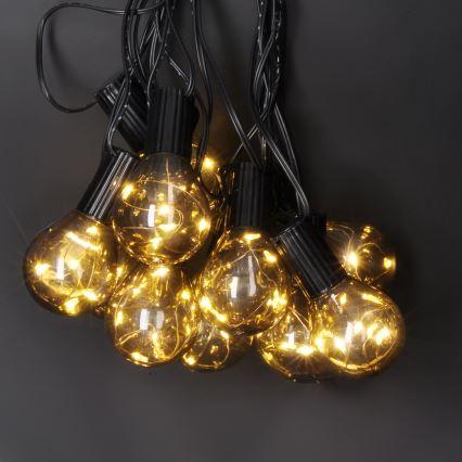 Catena decorativa da esterno LED GHIRLANDA 10xLED/3xAA 3m IP44 bianco caldo