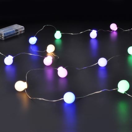 Catena natalizia LED 40xLED/2xAA 4,3 m multicolore