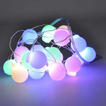 LED-Lichterkette, 40 LEDs, 2×AA, 4,3 m, mehrfarbig