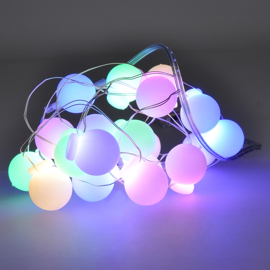 LED-Lichterkette, 40 LEDs, 2×AA, 4,3 m, mehrfarbig