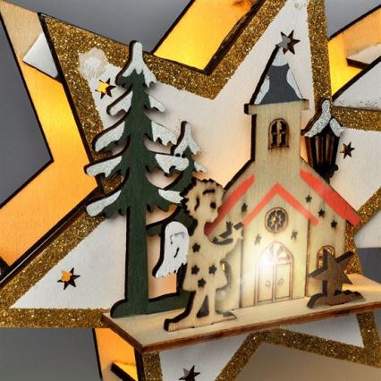 LED Weihnachtsdekoration 10xLED/2xAA Komet