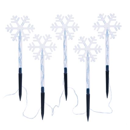 SET 5x LED Lampada di Natale da esterno LED/3xAA/bianco freddo IP44