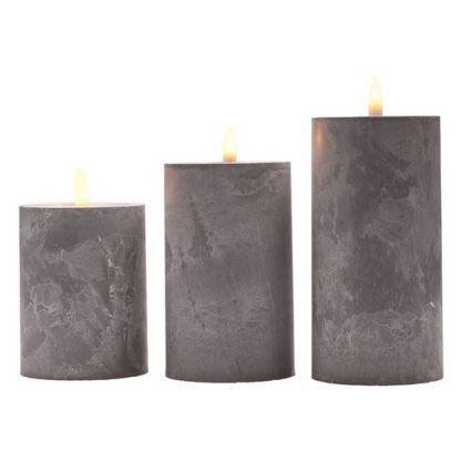 Lot de 3 bougies LED LED/2xAA blanc chaud
