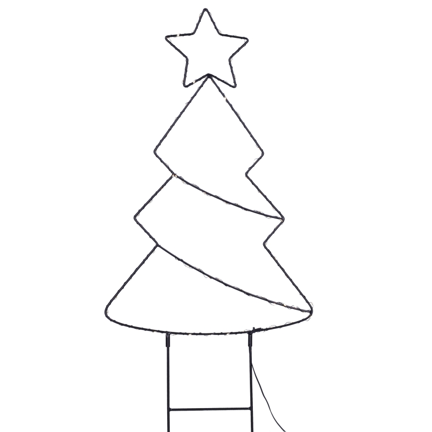 Decorazione natalizia LED per esterni 85xLED/3xAA IP44 bianco caldo a forma di albero