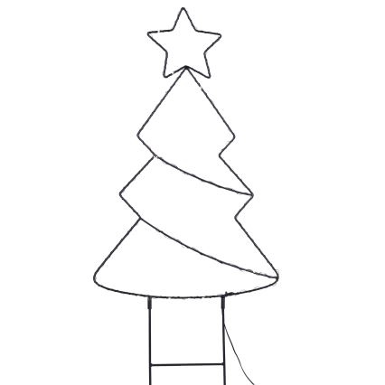 LED-Außen-Weihnachtsdekoration, 85×LED / 3×AA, IP44, warmweiß – Weihnachtsbaum