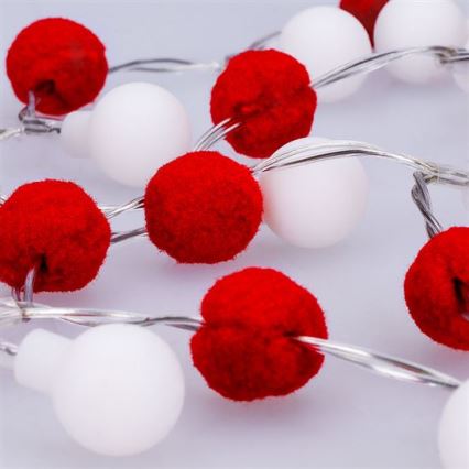 Guirlande lumineuse LED de Noël 20 LED/2xAA 1,8 m blanc chaud