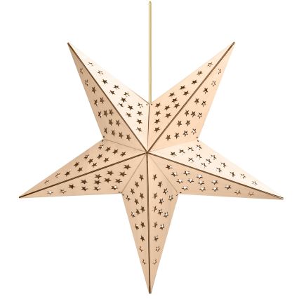 Décoration de Noël LED étoile beige 20xLED/2xAA blanc chaud