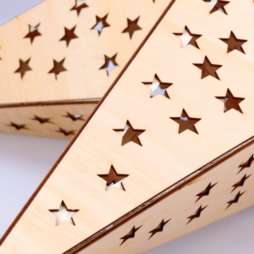 LED-Weihnachtsdekoration 20xLED/2xAA warmweiß beiger Stern