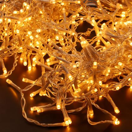 LED-Außen-Lichtervorhang 360xLED/8 Funktionen 15 m IP44 warmweiß