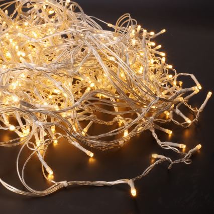 LED Außen-Weihnachtsvorhang 360xLED/8 Funktionen 15m IP44 warmweiß