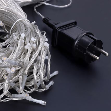 LED Außen-Weihnachtsvorhang 360xLED/8 Funktionen 15m IP44 warmweiß