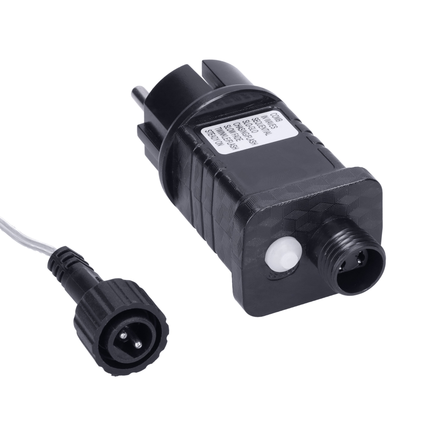 Rideau lumineux LED d'extérieur pour Noël, 360 LED, 8 fonctions, 15 m, IP44, blanc chaud