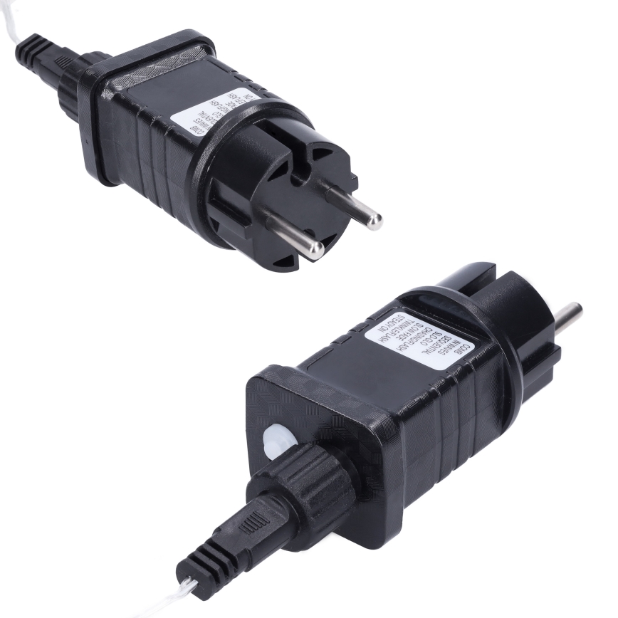 LED Tenda natalizia da esterno 360xLED/8 funzioni 15m IP44 bianco caldo