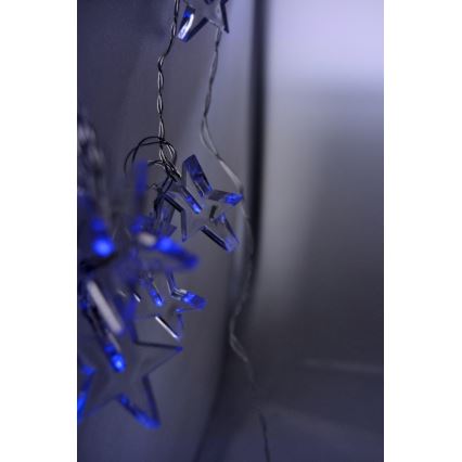 Catena natalizia LED 10xLED/2xAA 1,5m stelle luce blu