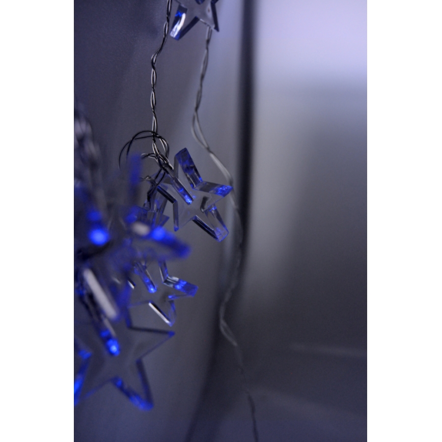 Catena natalizia LED 10xLED/2xAA 1,5m stelle luce blu