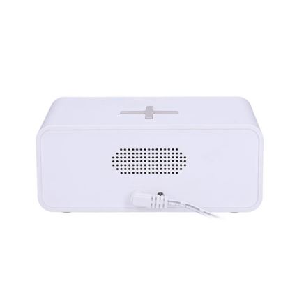 Horloge numérique avec chargeur sans fil Qi 230 V/CR2032 blanche