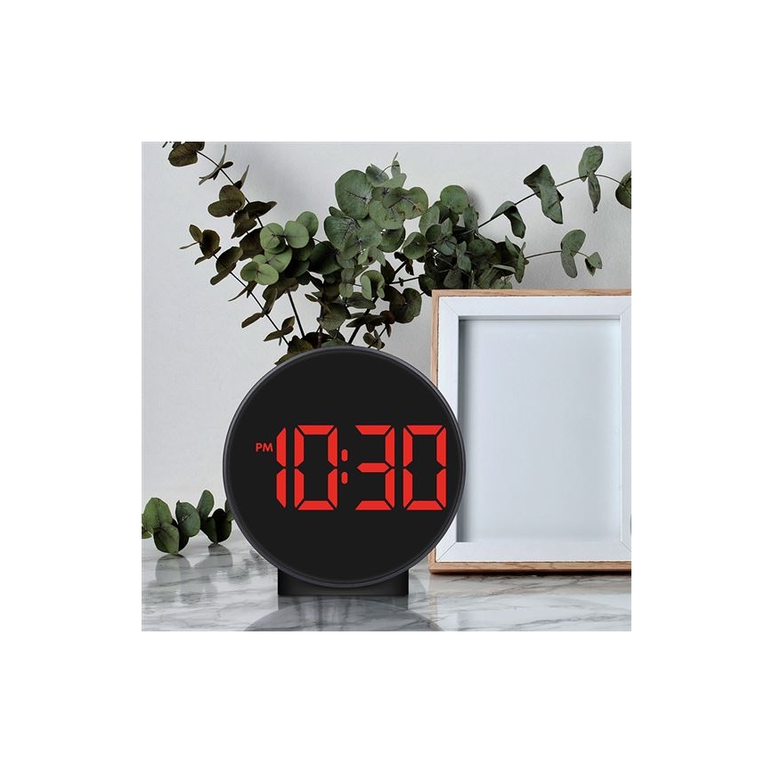 Digitale Uhr mit Wecker, 5 V / 3×AAA