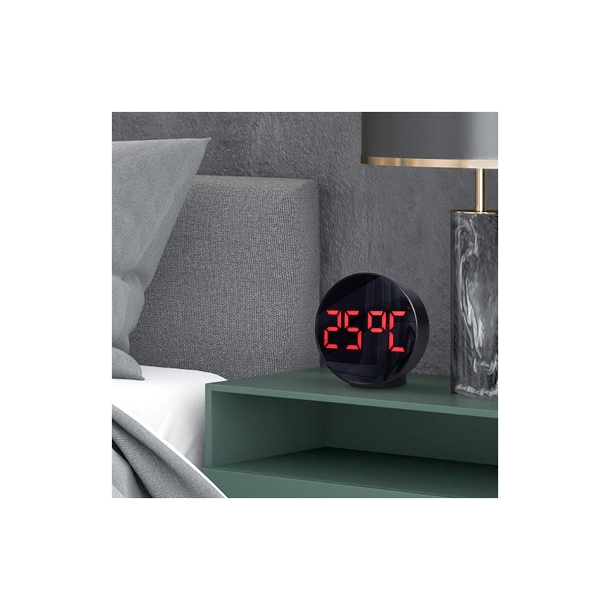 Digitale Uhr mit Wecker, 5 V / 3×AAA