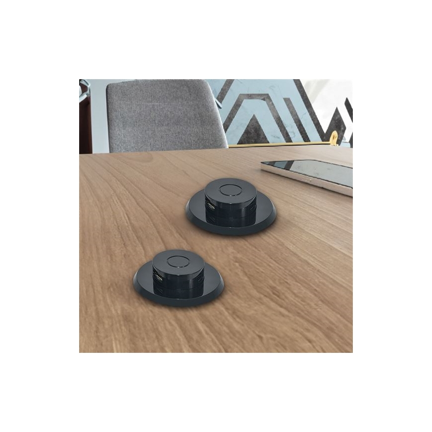 Integrato USB caricatore USB A+C nero