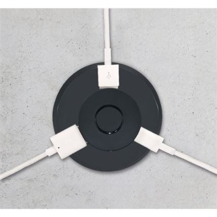 Integrato USB caricatore USB A+C nero