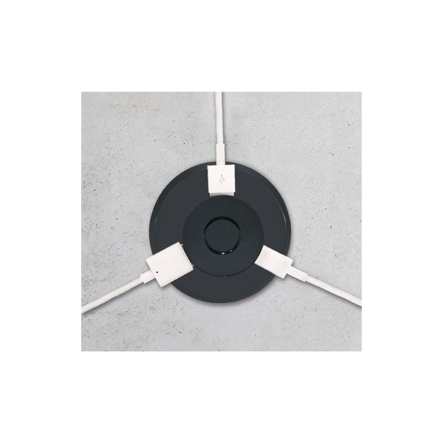 USB-Einbau-Ladegerät USB A+C schwarz