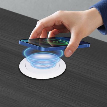 Caricabatterie wireless integrato bianco