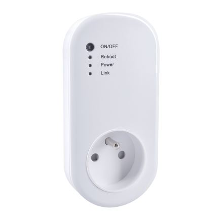 Prise connectée avec compteur de consommation électrique 230V Wi-Fi Tuya