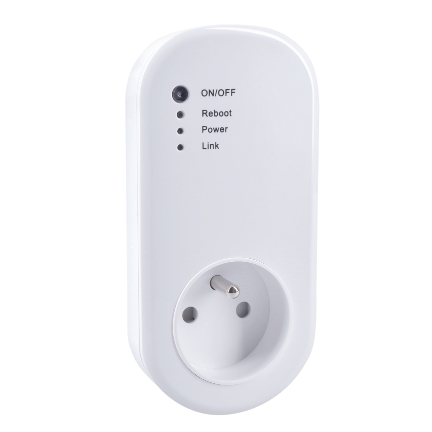 Prise connectée avec compteur de consommation électrique 230V Wi-Fi Tuya