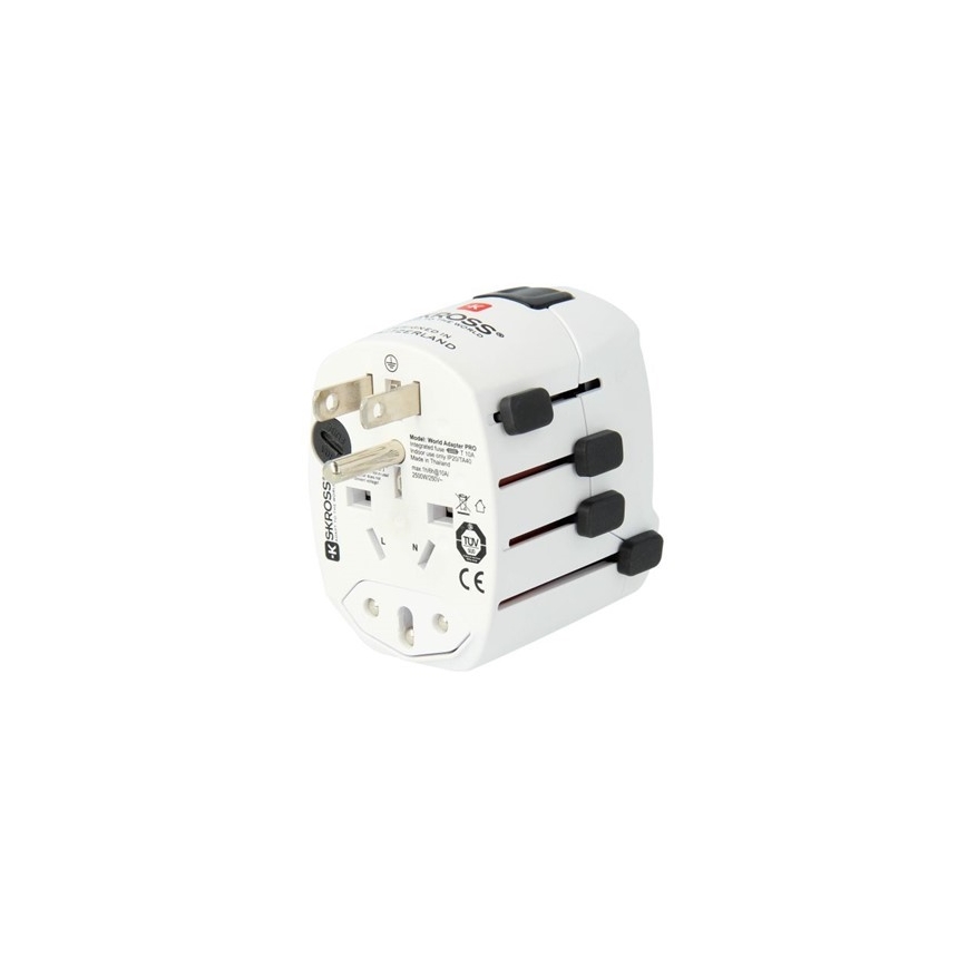 Universal-Reiseadapter für die ganze Welt 230V + USB-Anschluss