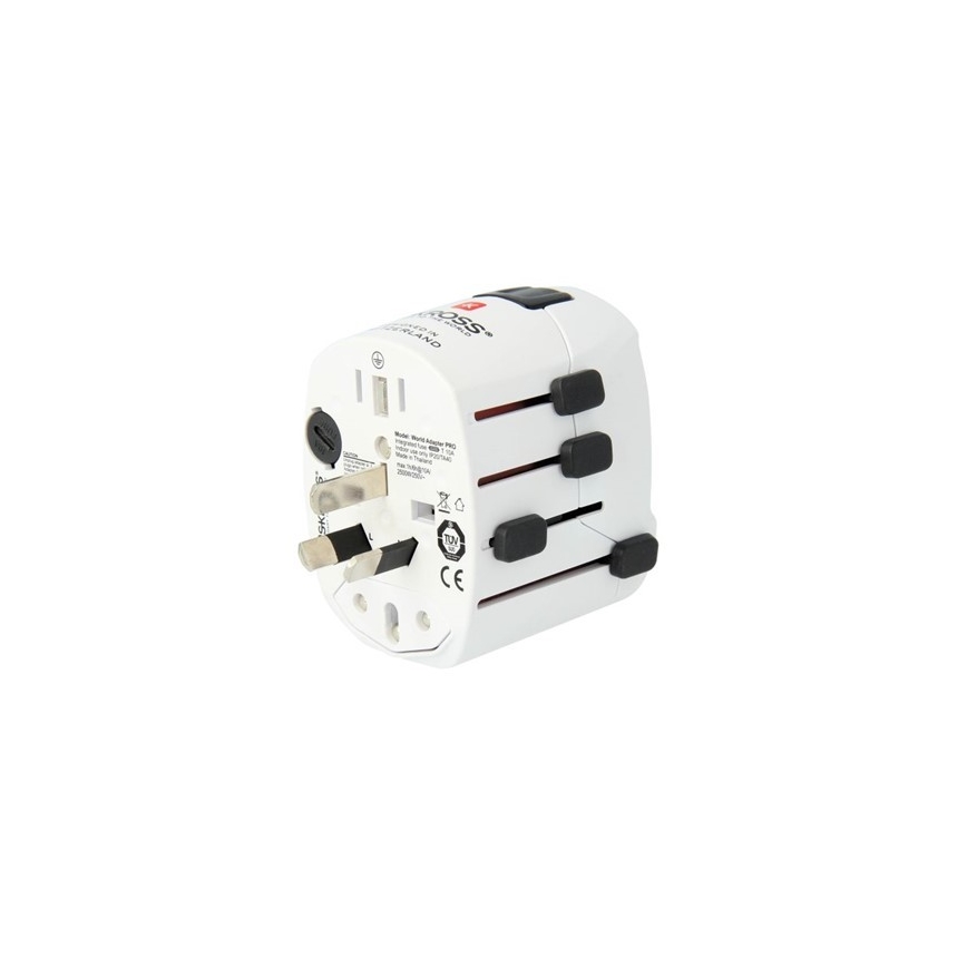 Universal-Reiseadapter für die ganze Welt 230V + USB-Anschluss