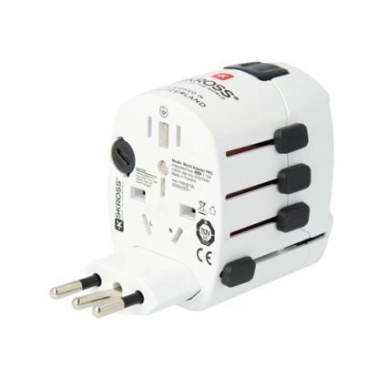 Universal-Reiseadapter für die ganze Welt 230V + USB-Anschluss
