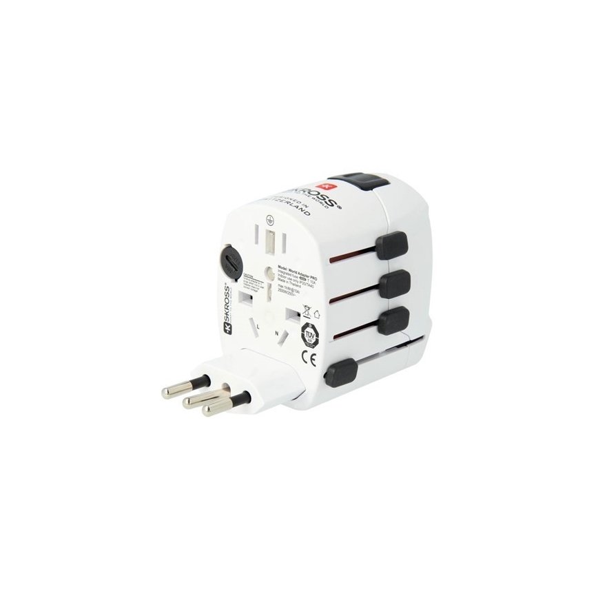Universal-Reiseadapter für die ganze Welt 230V + USB-Anschluss