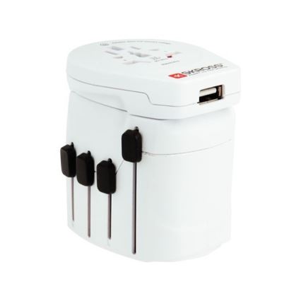 Universal-Reiseadapter für die ganze Welt 230V + USB-Anschluss