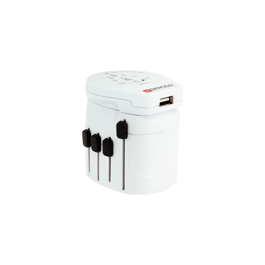 Universal-Reiseadapter für die ganze Welt 230V + USB-Anschluss