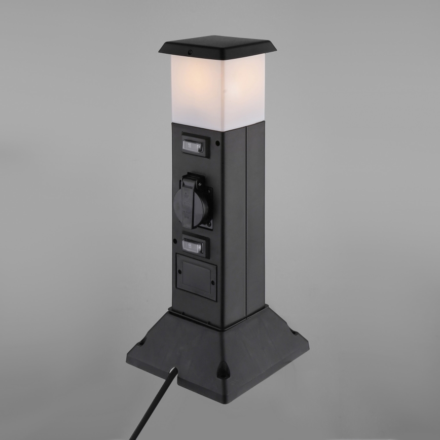 Lampada da esterno con 2 prese 1xE14/15W/230V IP44 nero