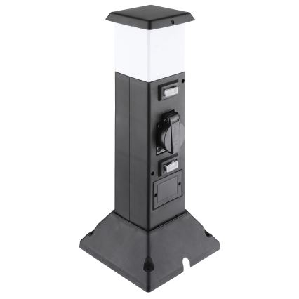 Lampada da esterno con 2 prese 1xE14/15W/230V IP44 nero